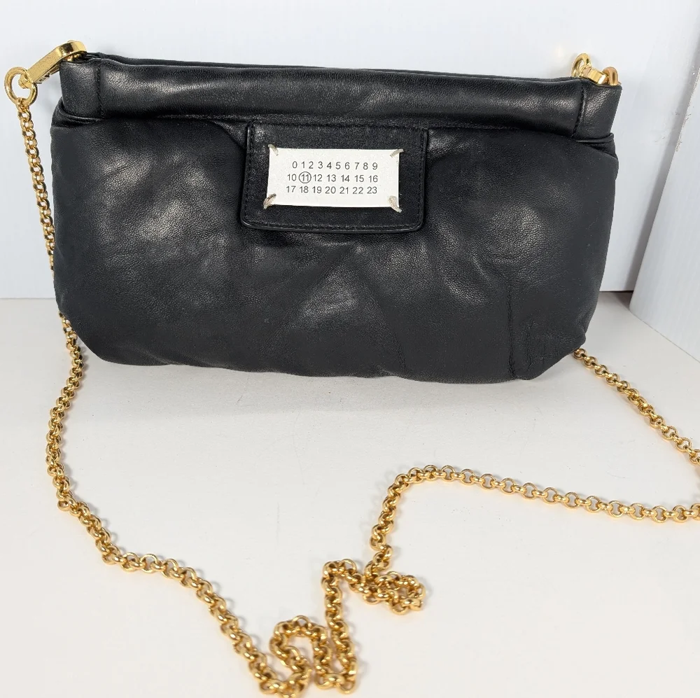 MAISON MARGIELA Glam Slam Leather Genuine Leather Chain Shoulder Bag Pochette